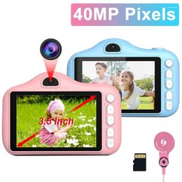 Cameras numériques Mini Camera pour enfants Selfie Po 3,5 pouces 40MP Kids For Birthday Festive Gift Child Kid