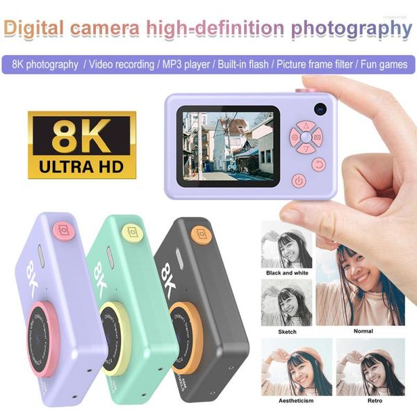 Appareils photo numériques maintenant caméra HD 8K étudiant pour enfants TF128G Pos/vidéos/lecture MP3/Flash/caméscope entrée de gamme