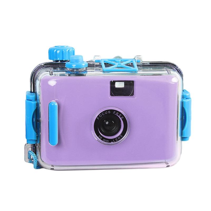 Câmera de câmeras digitais reutilizável câmera à prova d'água Filme fofo de mergulho subaquático Retro Button Double Button Gifts Creative Gifts