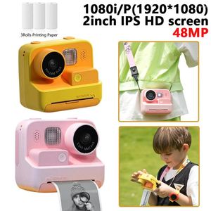 Digitale camera's selfie camera instant print HD 1080p met thermisch papier voor meisjes jongens van 3-12 jaar speelgoedcadeaus Kerstmis/verjaardag/vakantie