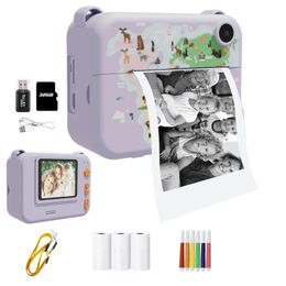 Digital Children Camera Pographie 32GTF INSTANT PRINT PO KIDS VIDEO VIDÉO MINI IMPRIDANT THERMAL PRINDATION GIFE ANNIVERSAIRE 240422