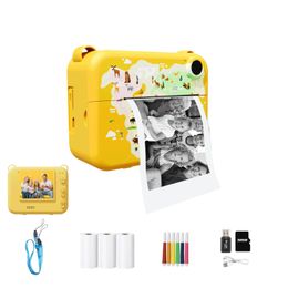 Digitale kindercamera Pography Instant Print Po Kids videorecorder Mini thermische printer Video Educatief verjaardagscadeau 240123