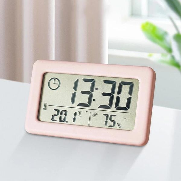 Reloj Digital termómetro higrómetro medidor LED interior electrónico Monitor de humedad reloj de mesa de escritorio relojes para el hogar