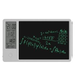 Horloge numérique avec écran LCD rechargeable de tablette d'écriture de tablette de dessin calendrier électronique pour la décoration de bureau de bureau