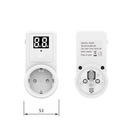 Digitale aftellen timer Smart Control Plug-In Switch Socket Autometer Uit elektronische apparaat Intelligente timinghulpmiddelen EU-plug