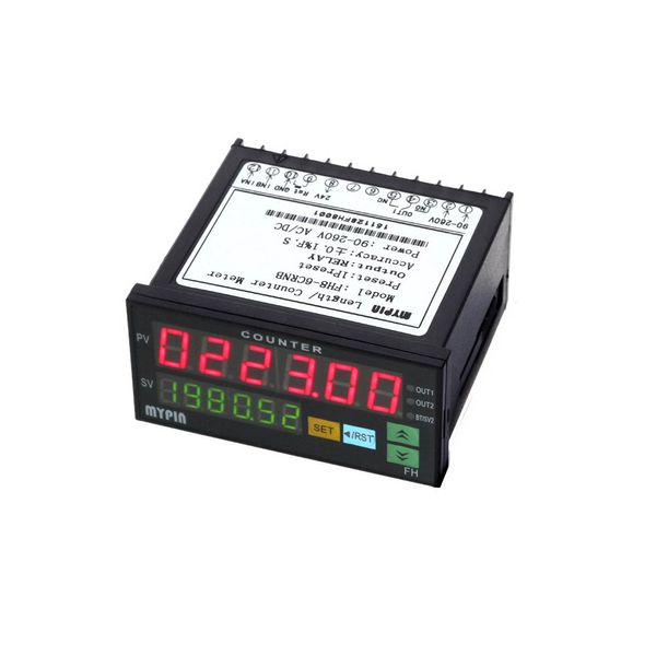 Freeshipping Compteur Numérique Mini Longueur Lot Compteur Préréglé Relais Sortie Compteur Compteur Pratique Longueur Compteur 90-260V AC / DC La Machine Heures