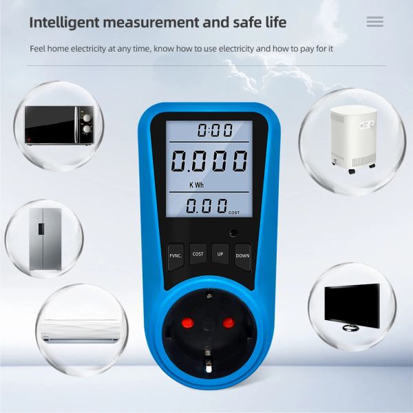 Courant numérique METTRE AC 230V POWER METER METTMETER TEMPS WATT POWER ENERGY TESTER 50Hz Analyzer EU US UK AU BR BR IT PLIG