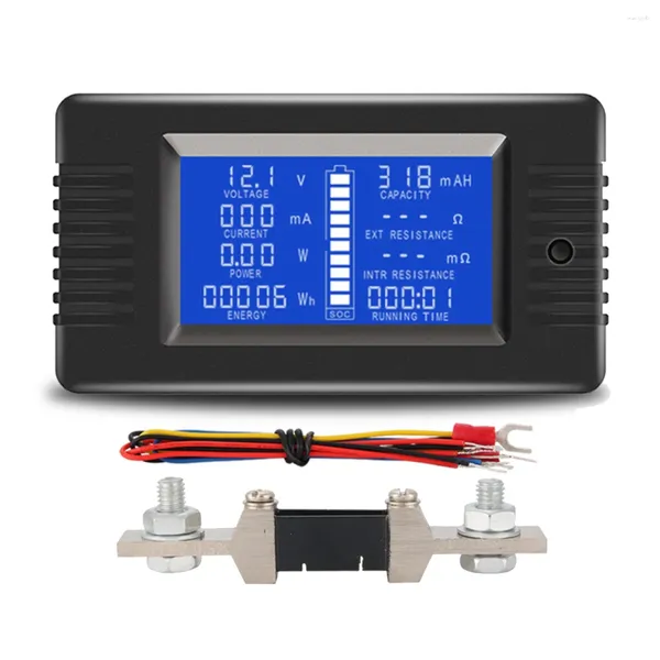 Corriente de voltaje Digital DC 0-200V con 200a Monitor de medidor de batería de batería de derivación 12V 24V 48V