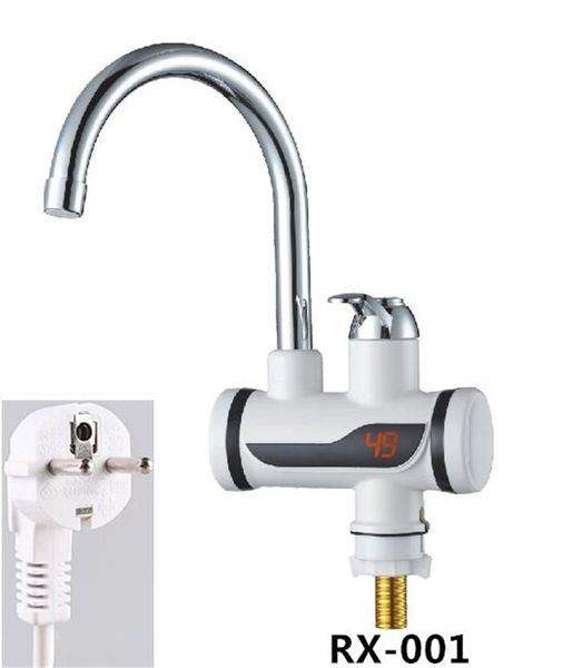 Robinet d'eau chaude instantané à affichage numérique 220V 110V robinet d'eau de chauffage électrique rapide robinet d'eau de chauffage électrique instantané