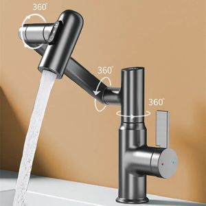 Digitale display LED Basin kraan 360 Rotatie Multifunctionele stroom Spuit Koud Water Sink Mixer Wash Tap voor badkamer 240127