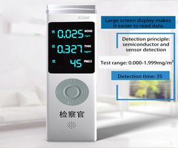 Analizador de calidad del aire del detector de formaldehído Hcho recargable por USB con pantalla digital 3737491