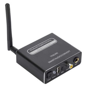 Fibre numérique coaxial analogique numérique vers analogique USB 5.0 Microphone récepteur Bluetooth avec télécommande