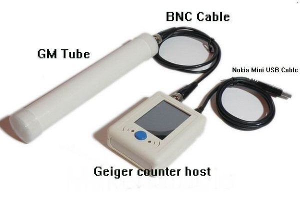 Livraison gratuite Compteur Geiger numérique Détecteur de rayonnement nucléaire Détecteur de particules radioactives + Câble Nokia Mini USB + Câble BNC + Tube GM