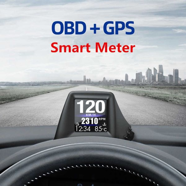 Compteur de vitesse GPS numérique, odomètre, alarme de survitesse, projecteur de vitesse de voiture, offre spéciale, OBD GPS, double système, affichage Hud, affichage tête haute de voiture