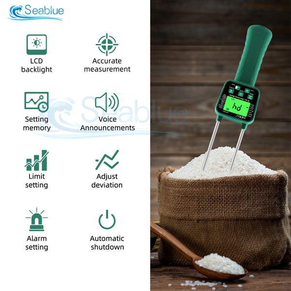 Medidor de humedad de grano digital yy-1011 Higrómetro medible 14 especies que incluyen maíz, trigo, arroz, maní, etc. Tester de humedad