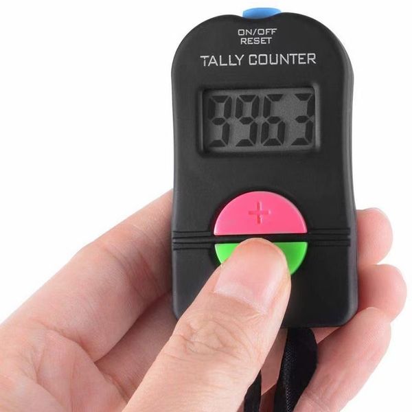 Digital Hand Tally Golf Counter Electronic Manual Clicker Gym Running Up Down Neck Strap Training Handy Count Tool Instrumentos escolares Q357