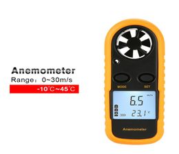 Digitale Handheld Windsnelheidsmeter Meter GM816 30ms 65MPH Pocket Smart Anemometer Lucht Windsnelheid Schaal Antiwrestling Measure6721304