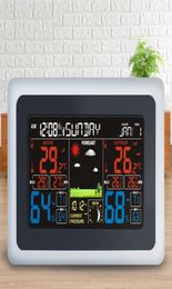 Digitale hygrometer weerstation temperatuur vochtigheid tester klok alarm muur binnenshuis buiten sensor sond lcd bureau tabel clo c2905407