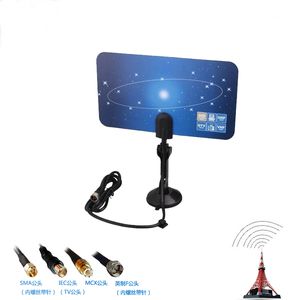 Digitale indoor TV-antenne HDTV DTV HD VHF UHF Platte Ontwerp Hoge Gain US / EU Plug Nieuwe TV-antenne-ontvanger door DHL