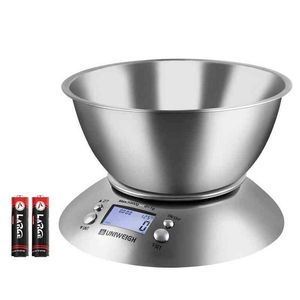Digitale keukenschaal voor het koken en bakken, multifunctionele voedselschalen met verwijderbare kom 2.15L Vloeibare volume 11LB / 5kg 211221