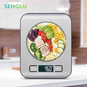 Balance de cuisine numérique, écran LCD 1 g/0,1 oz Balance alimentaire précise en acier inoxydable pour la cuisson, la cuisson, les balances électroniques 211221