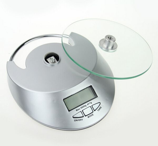 Balances de cuisine numériques 5kg 1 g Outil de cuisson électronique Balance électronique Balance alimentaire Balance alimentaire Cuisine Precision avec surface en verre