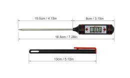 Thermomètre de cuisine numérique BBQ viande d'huile d'eau de cuisson électronique sonde thermomètre à four à four à tube à mesurer les thermomètres