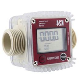 Freeshipping Digitale LCD K24 Flowmeter Turbine Brandstofstroom Tester Voor Chemicaliën Water Zee Vloeistofstroommeters Meetinstrumenten Dercl