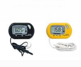 Thermomètre à aquarium à écran LCD numérique 2 couleurs Turtle Reptile Sucker Pet Aquarium Fish Temper température -50 ~ 70c GT avec boîte de vente au détail