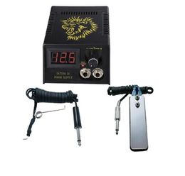 Digitale LCD Tattoo Voeding Voetblaadje Clipsnoer Voor Tattoo Gun Naald Inktgreep Kits6517969