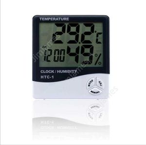 Numérique LCD Température Hygromètre Horloge Humidimètre Thermomètre avec Horloge Calendrier Alarme HTC-1 100 pièces jusqu'à DAJ292