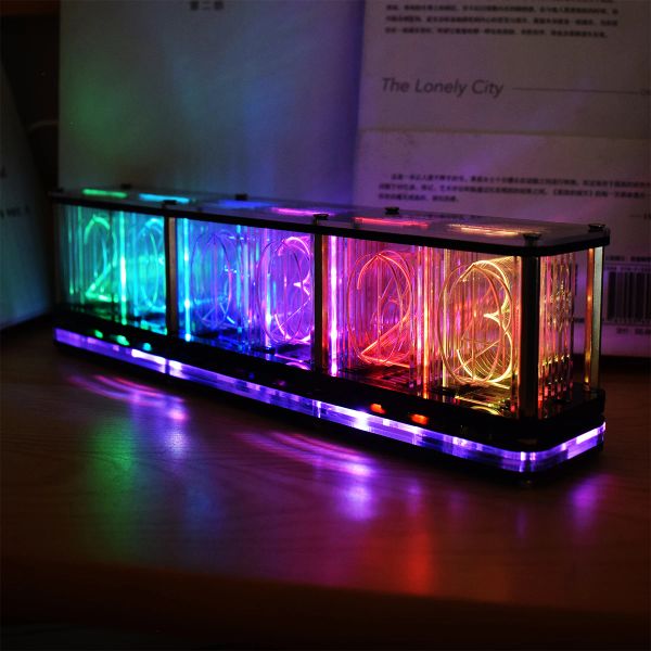 Kit de reloj de alarma LED digital pantalla grande pantalla de 6 dígitos de 6 dígitos Música de relojes electrónicos Spantrum Sports Clock Modulelo de bricolaje Reloj