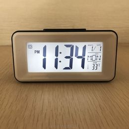 Numérique LED Réveils Étudiant Avec Semaine Sze Thermomètre Montre Calendrier De Table Électronique LCD Bureau M20 21 Dropship 220311