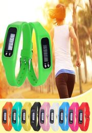 Pidomètre LED numérique Smart Watch Silicone Run Step Distance de marche Calorie Calorie Regarder Electronic Bracelet Colorful Pedo1135492