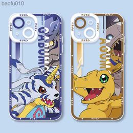 Digitale Monster Digimon Zachte Siliconen Telefoon Case Voor Iphone 14 13 12 11 Pro Max Mini Xr Xs X 8 7 6 6S Plus Se 2020 Claer Cover L230619
