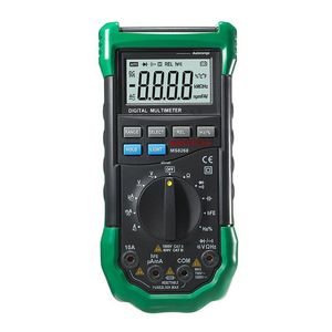 Freeshipping digitale multimeter auto variërend dmm geluid / lichte alarmen resetteerbare zekering capaciteit frequentie meetdetector