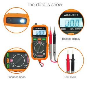 Multimètre numérique Multimètre DC / AC COURT DE COURTAGE METTAGE MATIQUE AUTO AMMETER VOLTMETER TESTER NCV 2000 COUNT ALARM MULTIMETER TEST TEST