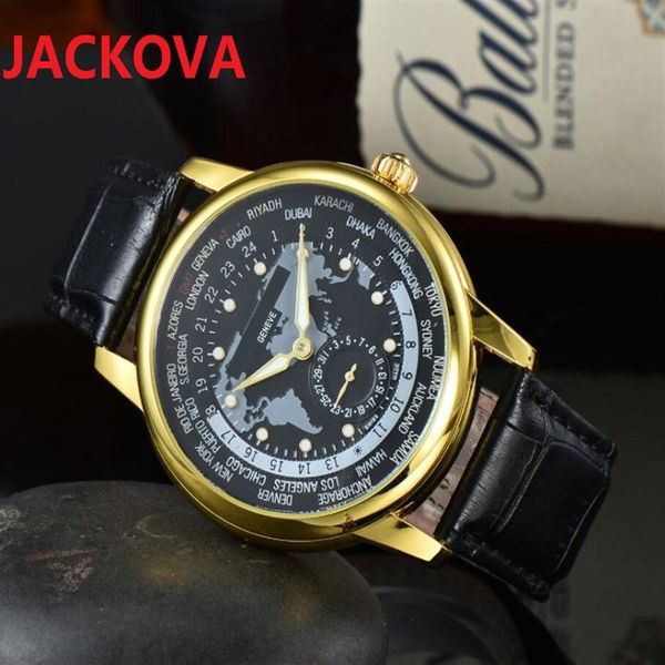 Número digital esqueleto relojes de pulsera clásico sub dial trabajo negocio suiza correa de cuero relojes para hombre de gama alta moda de lujo 279J