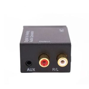 Digitale optische coaxiale toslink naar analoge RCA L/R audioconverter 3,5 mm Jack 2/RCA met optische/USB -kabel en vermogensadapter