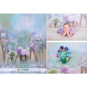 Digitale geschilderde bloemen aquarel fotografie achtergronden pasgeboren baby douche rekwisers meisjes bloemenachtergronden voor fotostudio