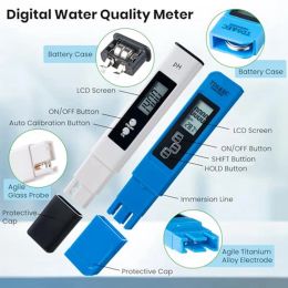 Combo de medidor de pH y TDS digital, medidor de temperatura TDS EC, kit de prueba de calidad de agua de PPM para agua potable, piscina duradera