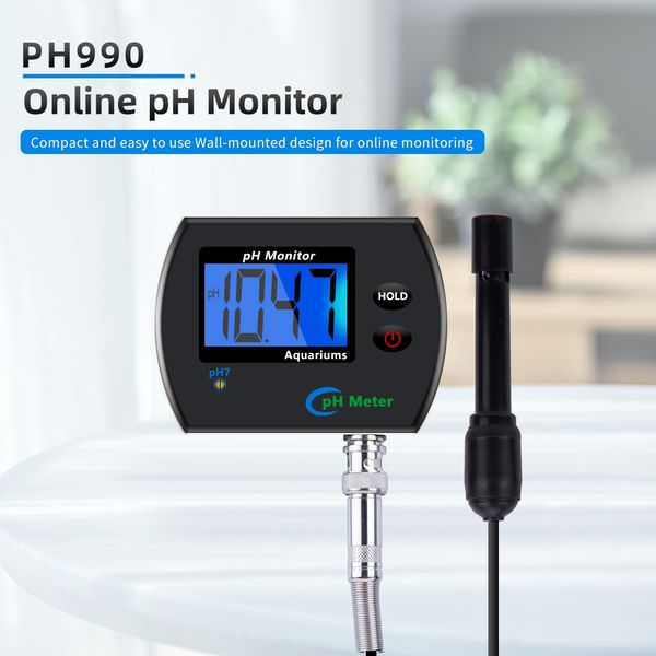 Digital Phyter Tester Tester Quality Quality Monitor Monitor Meter Meter Aciméter Analyseur pour aquarium Piscine