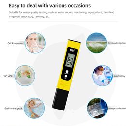 Digitale pH-meter Waterkwaliteit Tester Pen Type PH Tester 0-14,00 voor drinkwater, aquarium, zwembad