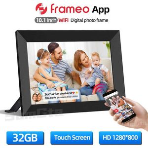 Digitale fotolijsten Frameo 10,1 inch WiFi slimme digitale fotolijst 1280x800 HD IPS Touchscreen fotolijst Elektronisch 32 GB geheugen Automatisch draaien 24329