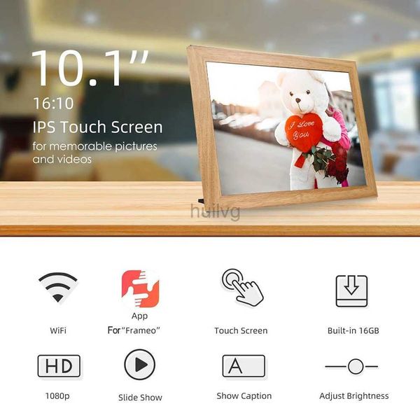 Marcos de fotos digitales Marco de fotos inteligente en la nube de alta calidad de 10,1 pulgadas con WiFi Marco de fotos digital inteligente con control remoto de aplicación 24329