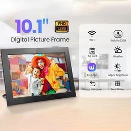 Digitaal fotolijst101 inch 32G WiFi PO frame 1280x800 HD IPS Touchscreen Auto Rotatie delen via app Decoratief 240401