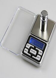 Échelles de poche numérique Scale de bijoux numériques Gol Silver Graine Gram Gram Pocket Size Herb Mini Electronic Backlight Scale 12pcs IIA2566260