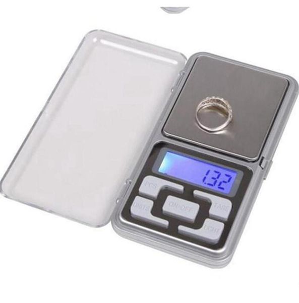 Báscula de bolsillo digital Báscula de joyería digital Moneda de oro y plata Grano Gramo Tamaño de bolsillo Hierba Mini Báscula electrónica con retroiluminación 12 piezas 9735645