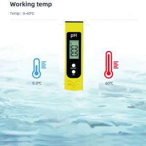 Tester de pH de la qualité de pH portable numérique Portable pour aquarium, eau potable avec batterie