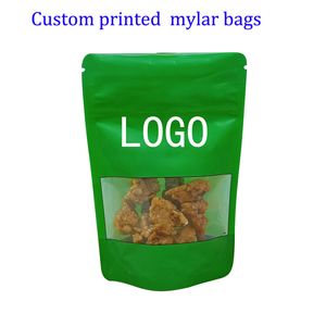 Bolsas de mylar personalizadas con impresión digital Bolsas personalizadas impresas con ventana de diseño sin logotipo